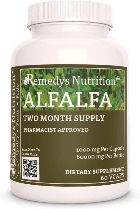 REMEDY'S NUTRITION - Remedy's nutrition Alfalfa Extract Powder 1,000Mg. 60 Capsulas - The Red Vitamin MX - Suplementos Alimenticios - {{ shop.shopifyCountryName }}