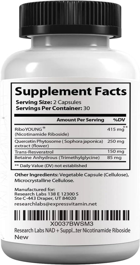 RESEARCH LABS - Research Labs NAD+ 60 Capsulas - The Red Vitamin MX - Suplementos Alimenticios - {{ shop.shopifyCountryName }}