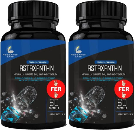 RESEARCH LABS - Research Labs Triple Strength Natural Astaxanthin 12Mg. 120 Capsulas Blandas - The Red Vitamin MX - Suplementos Alimenticios - {{ shop.shopifyCountryName }}