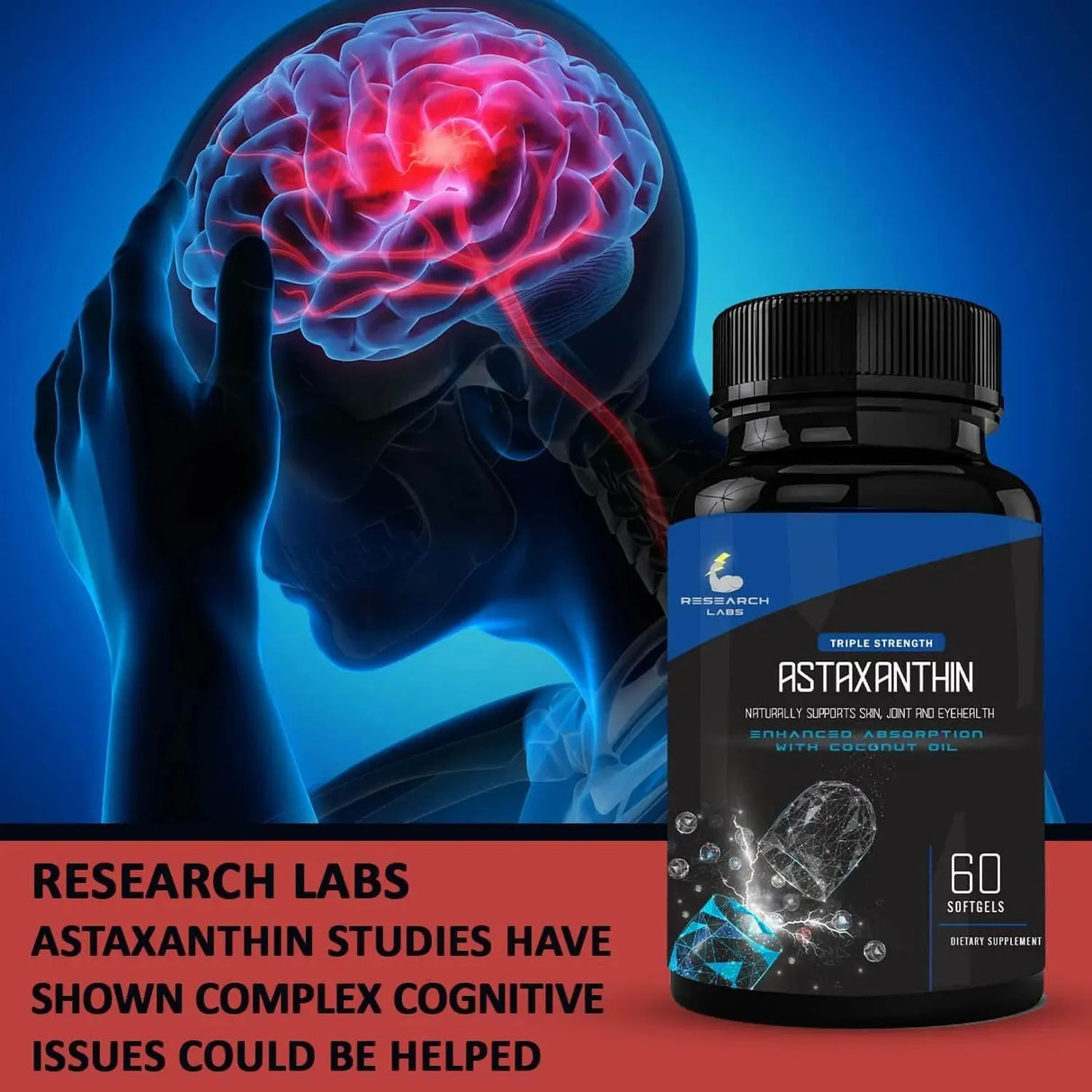 RESEARCH LABS - Research Labs Triple Strength Natural Astaxanthin 12Mg. 120 Capsulas Blandas - The Red Vitamin MX - Suplementos Alimenticios - {{ shop.shopifyCountryName }}