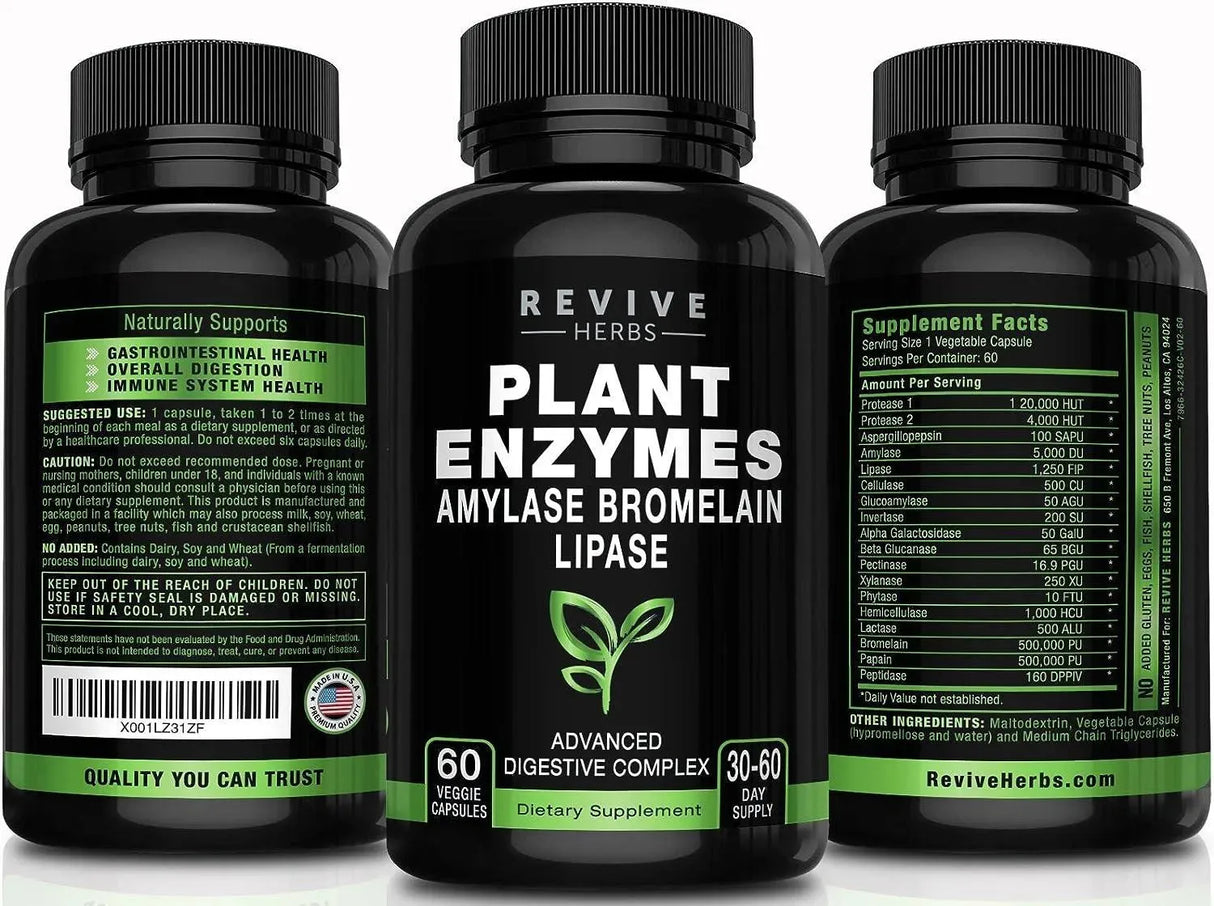 REVIVE - Revive Herbs Advanced Plant Based Digestive Enzymes 60 Capsulas - The Red Vitamin MX - Suplementos Alimenticios - {{ shop.shopifyCountryName }}