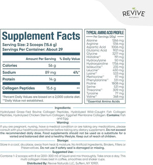 REVIVE - Revive Naturals Multi Collagen Hydrolyzed Protein Powder 454Gr. - The Red Vitamin MX - Suplementos Alimenticios - {{ shop.shopifyCountryName }}