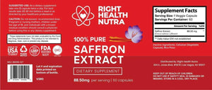 RIGHT HEALTH NUTRA - Right Health Nutra Saffron Extract 88.50Mg. 60 Capsulas - The Red Vitamin MX - Suplementos Alimenticios - {{ shop.shopifyCountryName }}