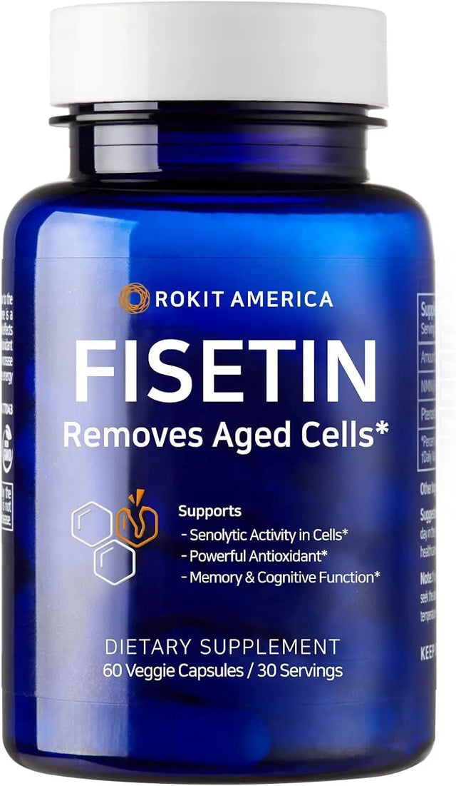 ROKIT AMERICA - ROKIT AMERICA Fisetin Supplement with Bio Perine 60 Capsulas - The Red Vitamin MX - Suplementos Alimenticios - {{ shop.shopifyCountryName }}