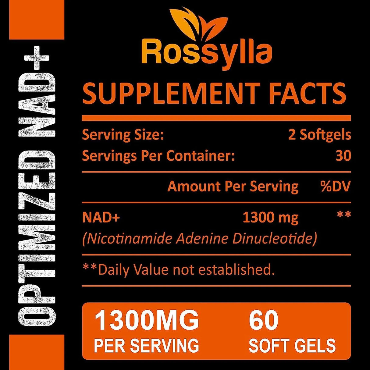 ROSSYLLA - Rossylla 1300Mg. Liposomal NAD+ Supplement 60 Capsulas Blandas - The Red Vitamin MX - Suplementos Alimenticios - {{ shop.shopifyCountryName }}