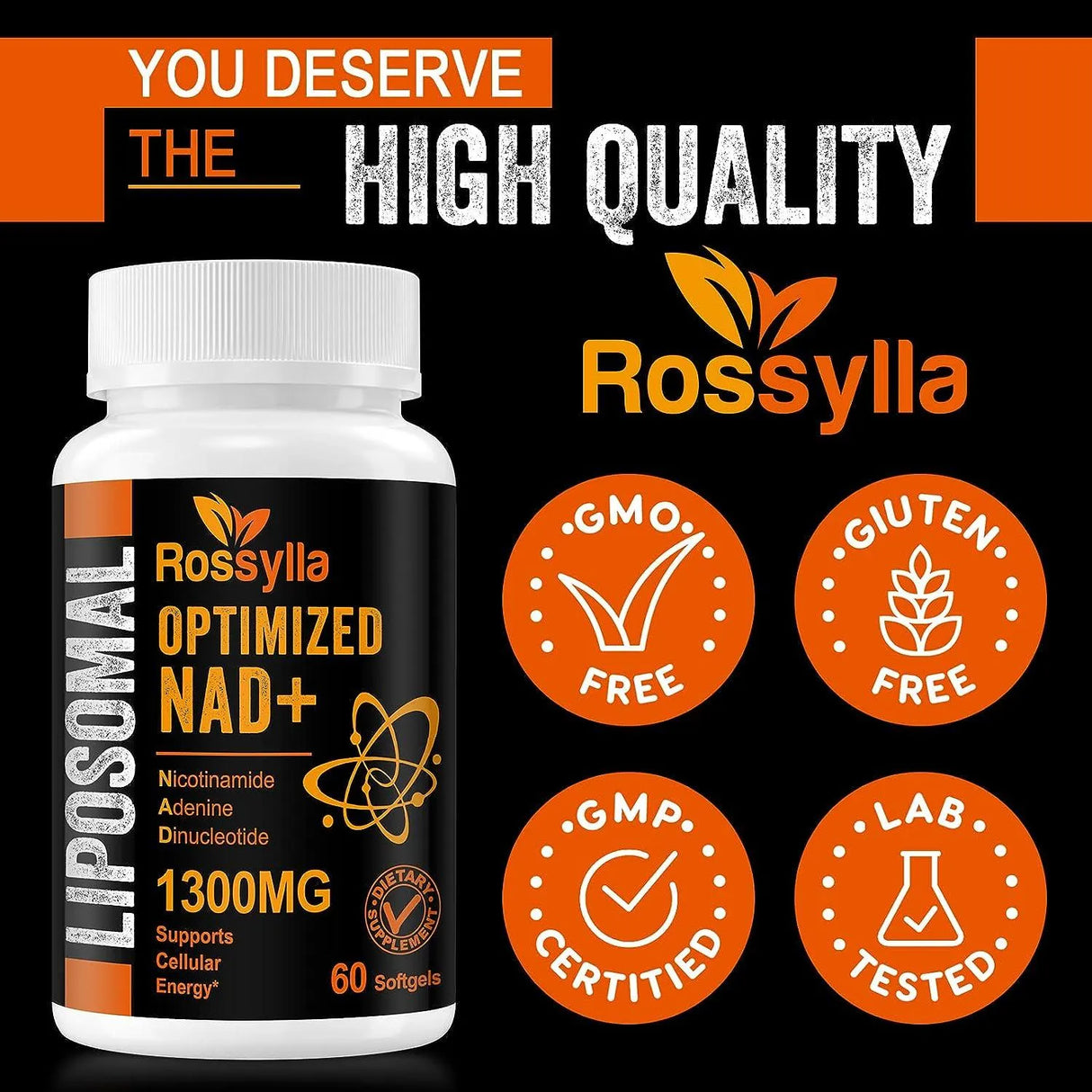 ROSSYLLA - Rossylla 1300Mg. Liposomal NAD+ Supplement 60 Capsulas Blandas - The Red Vitamin MX - Suplementos Alimenticios - {{ shop.shopifyCountryName }}