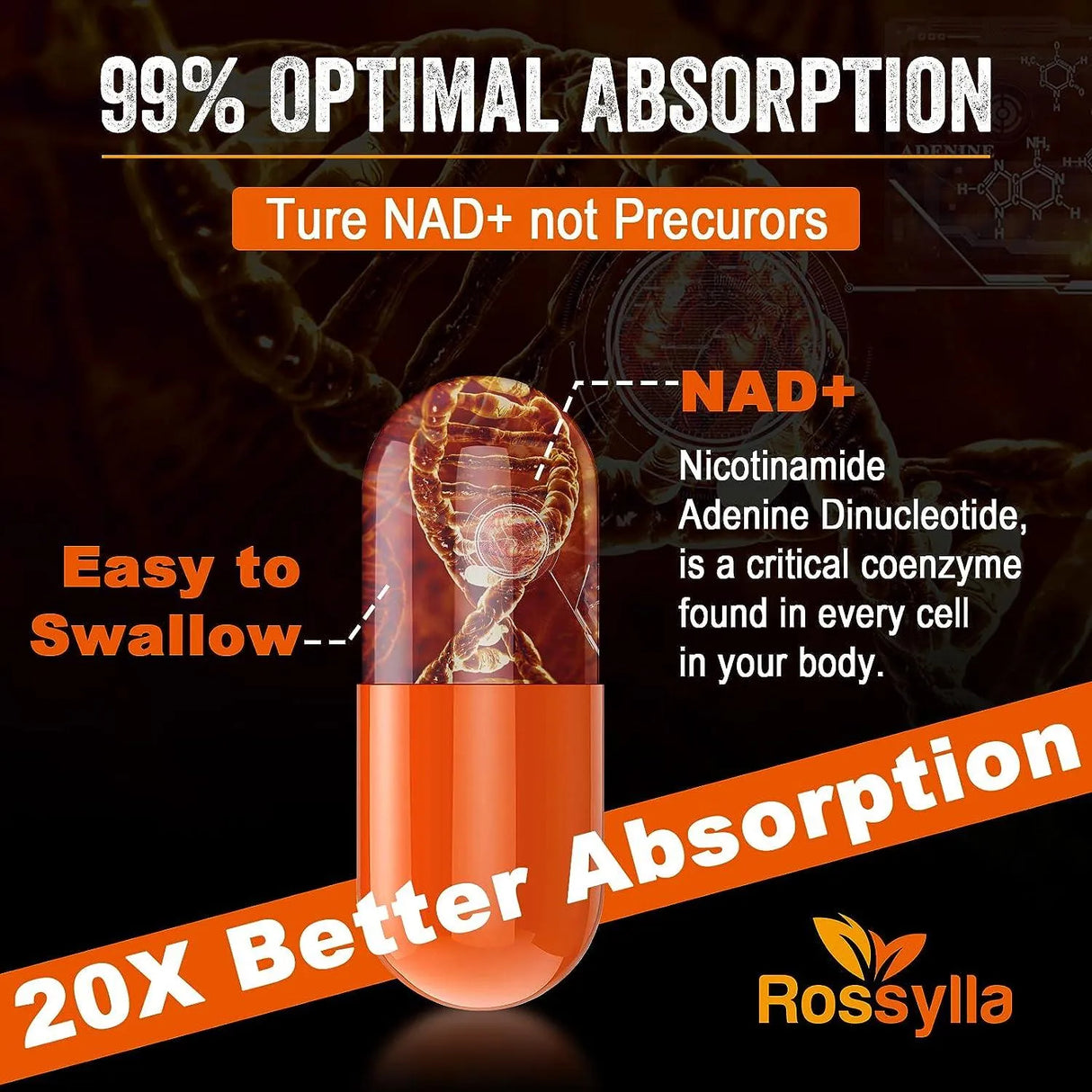 ROSSYLLA - Rossylla 1300Mg. Liposomal NAD+ Supplement 60 Capsulas Blandas - The Red Vitamin MX - Suplementos Alimenticios - {{ shop.shopifyCountryName }}