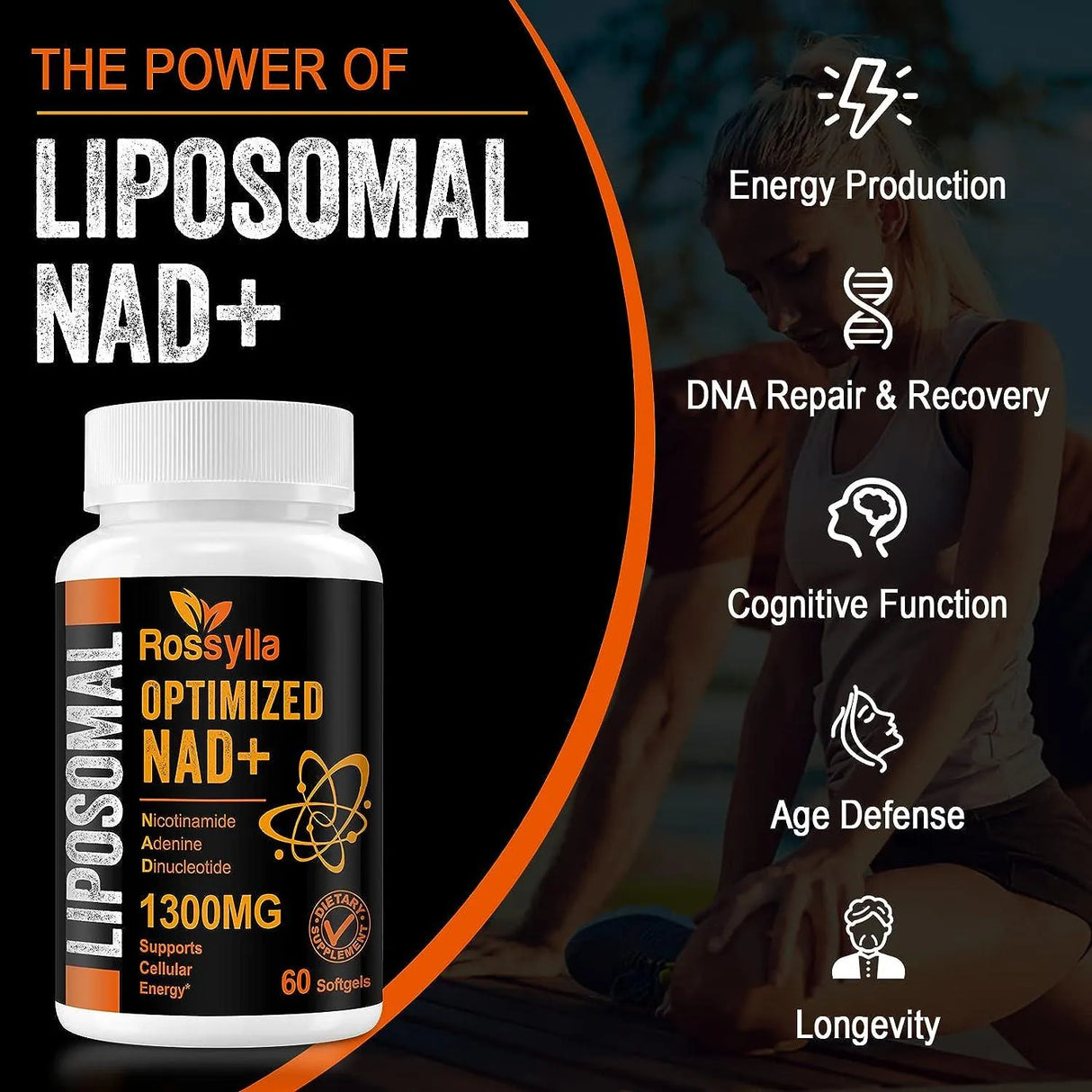 ROSSYLLA - Rossylla 1300Mg. Liposomal NAD+ Supplement 60 Capsulas Blandas - The Red Vitamin MX - Suplementos Alimenticios - {{ shop.shopifyCountryName }}