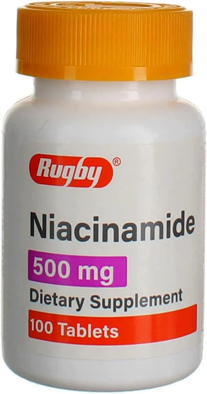 RUGBY LABORATORIES - Rugby Niacinamide 500Mg. 100 Tabletas - The Red Vitamin MX - Suplementos Alimenticios - {{ shop.shopifyCountryName }}