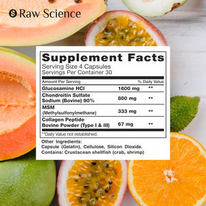 S RAW SCIENCE - S RAW SCIENCE Glucosamine Chondroitin MSM 120 Capsulas - The Red Vitamin MX - Suplementos Alimenticios - {{ shop.shopifyCountryName }}