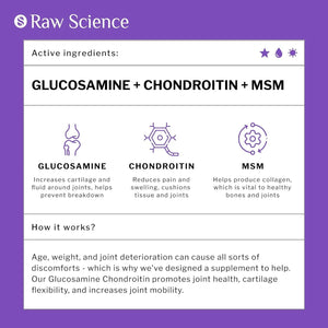 S RAW SCIENCE - S RAW SCIENCE Glucosamine Chondroitin MSM 120 Capsulas - The Red Vitamin MX - Suplementos Alimenticios - {{ shop.shopifyCountryName }}