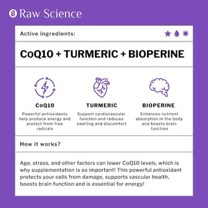 S RAW SCIENCE - S RAW SCIENCE High Absorption CoQ10 with Turmeric 200Mg. 60 Capsulas - The Red Vitamin MX - Suplementos Alimenticios - {{ shop.shopifyCountryName }}