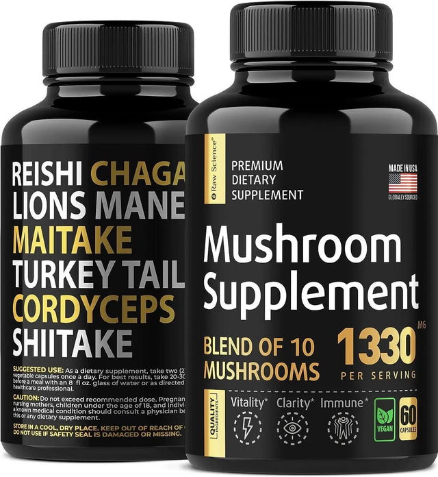 S RAW SCIENCE - S RAW SCIENCE Mushroom Nootropic Supplement 60 Capsulas - The Red Vitamin MX - Suplementos Alimenticios - {{ shop.shopifyCountryName }}