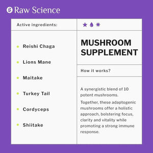 S RAW SCIENCE - S RAW SCIENCE Mushroom Nootropic Supplement 60 Capsulas - The Red Vitamin MX - Suplementos Alimenticios - {{ shop.shopifyCountryName }}