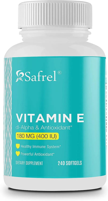 SAFREL - Safrel Vitamin E 180Mg. 240 Capsulas Blandas - The Red Vitamin MX - Suplementos Alimenticios - {{ shop.shopifyCountryName }}