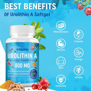 SAGLIKLI - Saglikli Urolithin A 800Mg. 120 Capsulas - The Red Vitamin MX - Suplementos Alimenticios - {{ shop.shopifyCountryName }}