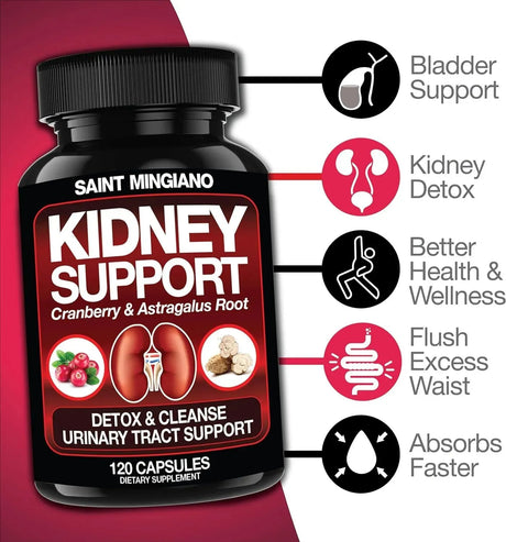 SAINT MINGIANO - Saint Mingiano Kidney Support Cleanse Detox & Repair 120 Capsulas - The Red Vitamin MX - Suplementos Alimenticios - {{ shop.shopifyCountryName }}