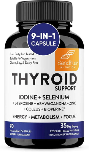 SANDHU´S - Sandhu's Thyroid Support Complex 70 Capsulas - The Red Vitamin MX - Suplementos Alimenticios - {{ shop.shopifyCountryName }}