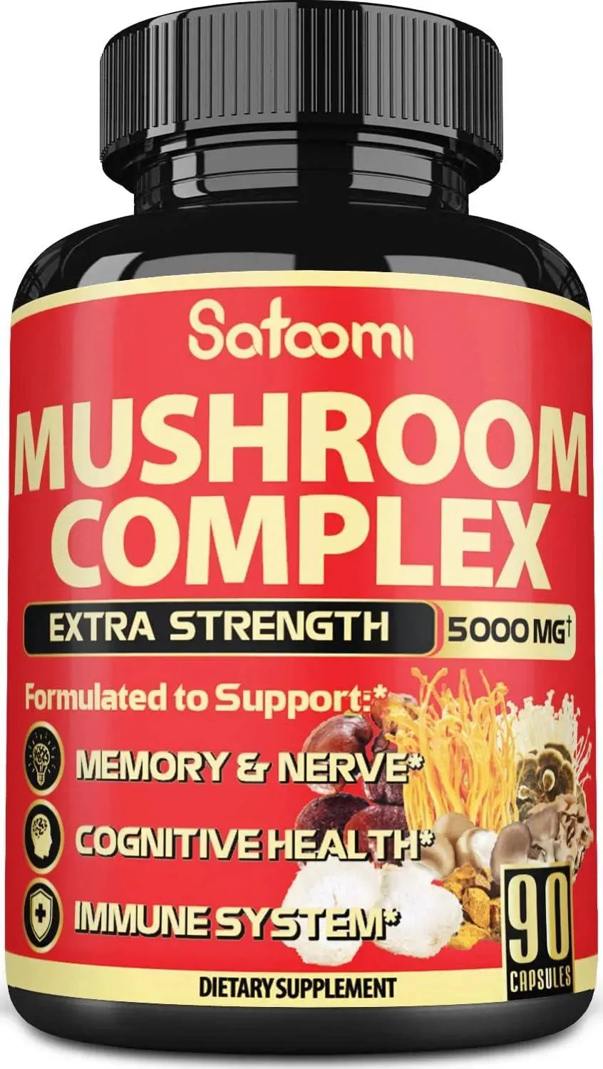 SATOOMI - Satoomi 10in1 Mushroom Supplement Complex 5000Mg. 90 Capsulas - The Red Vitamin MX - Suplementos Alimenticios - {{ shop.shopifyCountryName }}