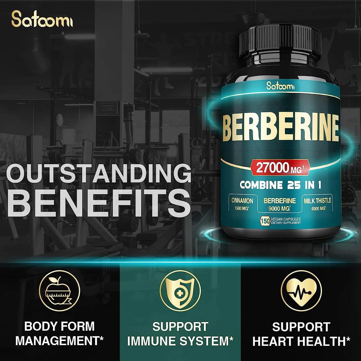 SATOOMI - Satoomi 25in1 Berberine Supplement 27000Mg. 150 Capsulas - The Red Vitamin MX - Suplementos Alimenticios - {{ shop.shopifyCountryName }}