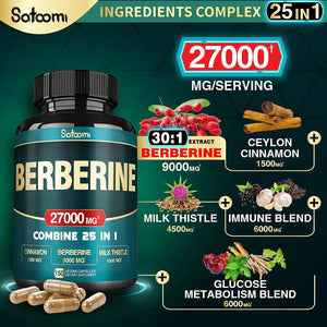 SATOOMI - Satoomi 25in1 Berberine Supplement 27000Mg. 150 Capsulas - The Red Vitamin MX - Suplementos Alimenticios - {{ shop.shopifyCountryName }}