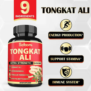 SATOOMI - Satoomi Natural Tongkat Ali Root Extract 3450Mg. 90 Capsulas - The Red Vitamin MX - Suplementos Alimenticios - {{ shop.shopifyCountryName }}