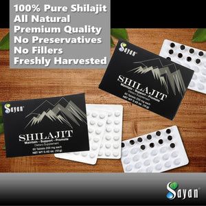 SAYAN - Sayan Pure Shilajit Genuine Black Resin Mineral Pitch Tablets 60 Tabletas - The Red Vitamin MX - Suplementos Alimenticios - {{ shop.shopifyCountryName }}