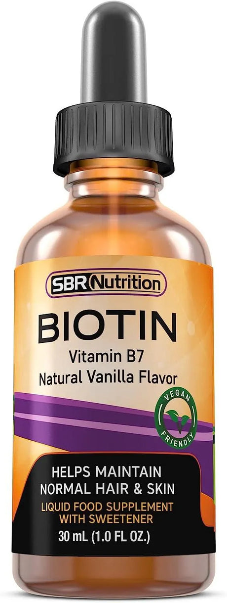 SBR NUTRITION - SBR Nutrition Biotin Liquid Drops 5000 mcg 30Ml. Vanilla - The Red Vitamin MX - Suplementos Alimenticios - {{ shop.shopifyCountryName }}