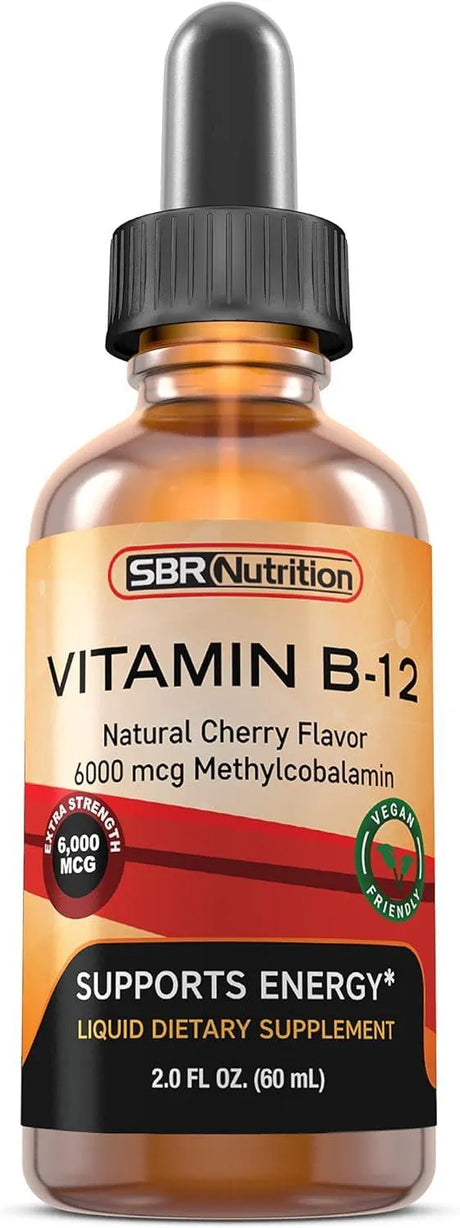 SBR NUTRITION - SBR Nutrition Extra Strength 6000mcg Vitamin B12 Sublingual Liquid Drops 60Ml. - The Red Vitamin MX - Suplementos Alimenticios - {{ shop.shopifyCountryName }}