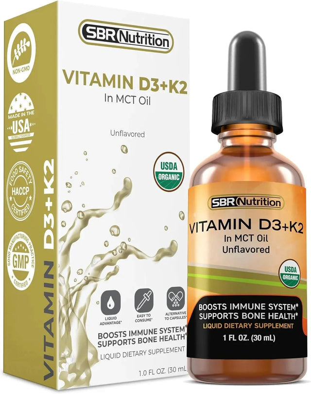 SBR NUTRITION - SBR Nutrition Vitamin D3 + K2 (MK-7) Liquid Drops with MCT Oil 30Ml. - The Red Vitamin MX - Suplementos Alimenticios - {{ shop.shopifyCountryName }}