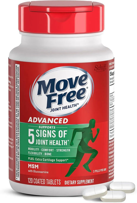 SCHIFF - Schiff Move Free Joint Health Advanced Plus MSM 120 Tabletas - The Red Vitamin MX - Suplementos Alimenticios - {{ shop.shopifyCountryName }}