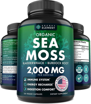 SECRET ELEMENT - Secret Element Organic Sea Moss 120 Capsulas - The Red Vitamin MX - Suplementos Alimenticios - {{ shop.shopifyCountryName }}