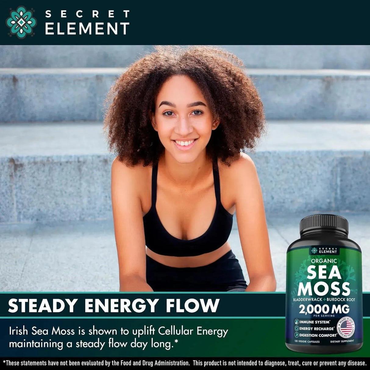 SECRET ELEMENT - Secret Element Organic Sea Moss 120 Capsulas - The Red Vitamin MX - Suplementos Alimenticios - {{ shop.shopifyCountryName }}