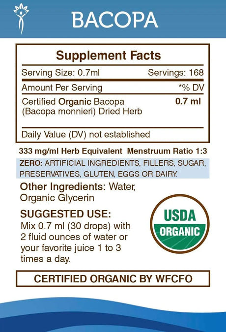 SECRETS OF THE TRIBE - Secrets of the Tribe Bacopa USDA Organic Extract 4 Fl. Oz. - The Red Vitamin MX - Suplementos Alimenticios - {{ shop.shopifyCountryName }}