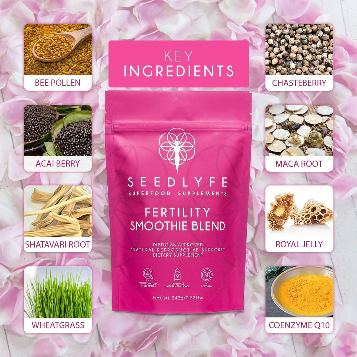 SEEDLYFE - Seedlyfe Fertility Supplement for Women 242Gr. - The Red Vitamin MX - Suplementos Alimenticios - {{ shop.shopifyCountryName }}