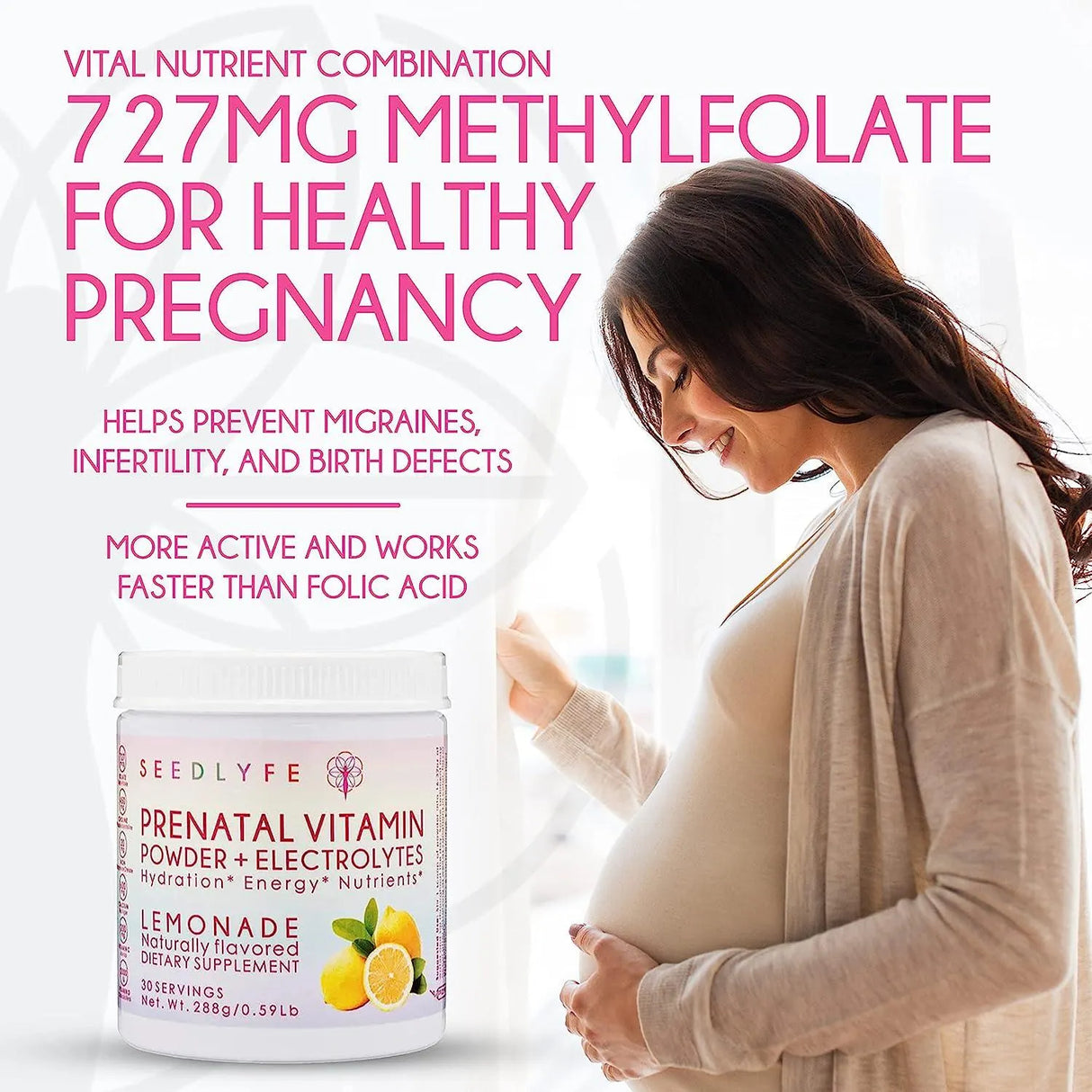 SEEDLYFE - Seedlyfe Prenatal Vitamin Powder with Electrolytes 288Gr. - The Red Vitamin MX - Suplementos Alimenticios - {{ shop.shopifyCountryName }}