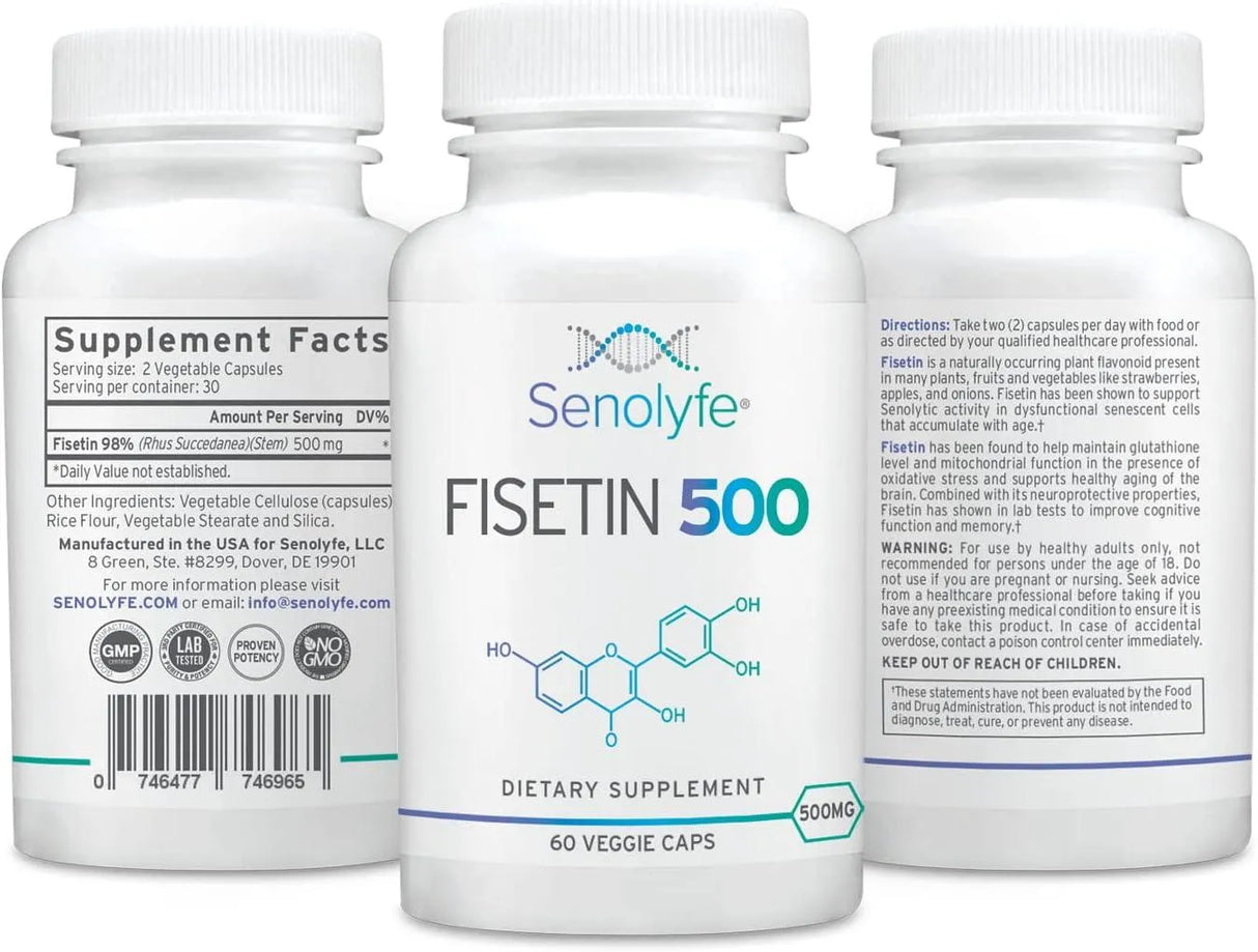 SENOLYFE - Senolyfe Fisetin 500Mg. 60 Capsulas - The Red Vitamin MX - Suplementos Alimenticios - {{ shop.shopifyCountryName }}