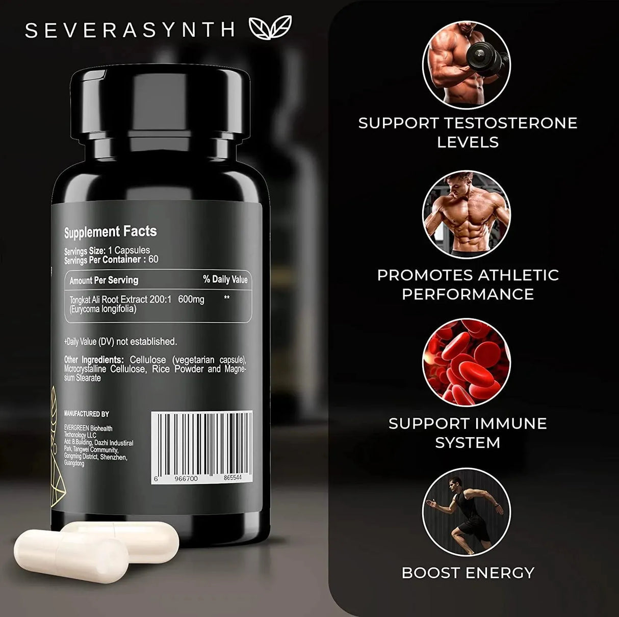 SEVERASYNTH - Severasynth Tongkat Ali 600Mg. 60 Capsulas - The Red Vitamin MX - Suplementos Alimenticios - {{ shop.shopifyCountryName }}