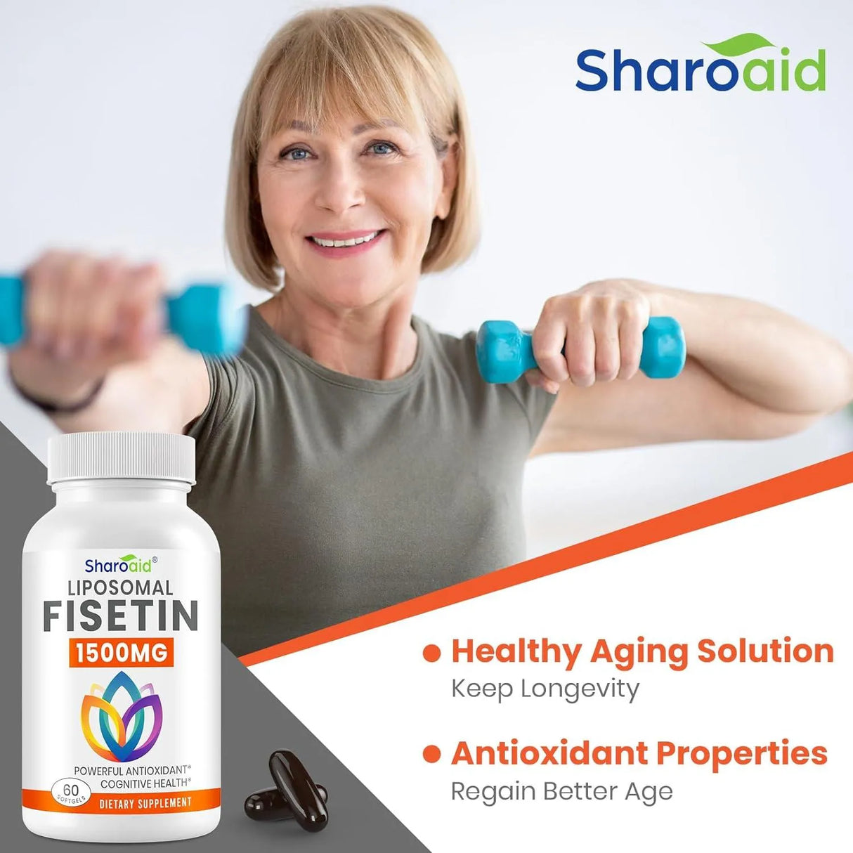 SHAROAID - Sharoaid Fisetin 1500Mg. 60 Capsulas - The Red Vitamin MX - Suplementos Alimenticios - {{ shop.shopifyCountryName }}