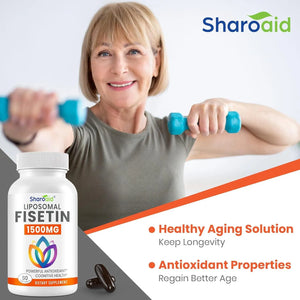 SHAROAID - Sharoaid Fisetin 1500Mg. 60 Capsulas - The Red Vitamin MX - Suplementos Alimenticios - {{ shop.shopifyCountryName }}