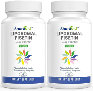 SHAROAID - Sharoaid Liposomal Fisetin with Quercetin 1200Mg. 60 Capsulas 2 Pack - The Red Vitamin MX - Suplementos Alimenticios - {{ shop.shopifyCountryName }}