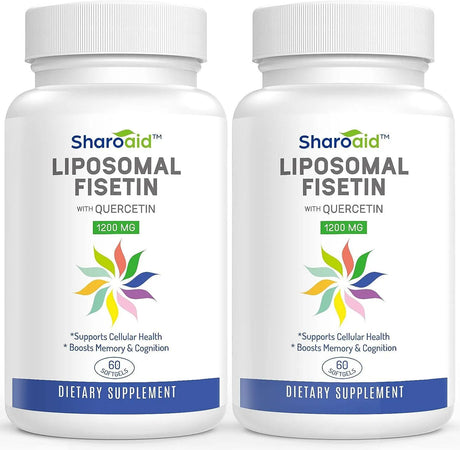 SHAROAID - Sharoaid Liposomal Fisetin with Quercetin 1200Mg. 60 Capsulas 2 Pack - The Red Vitamin MX - Suplementos Alimenticios - {{ shop.shopifyCountryName }}