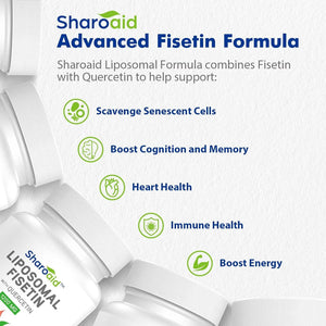 SHAROAID - Sharoaid Liposomal Fisetin with Quercetin 1200Mg. 60 Capsulas 2 Pack - The Red Vitamin MX - Suplementos Alimenticios - {{ shop.shopifyCountryName }}