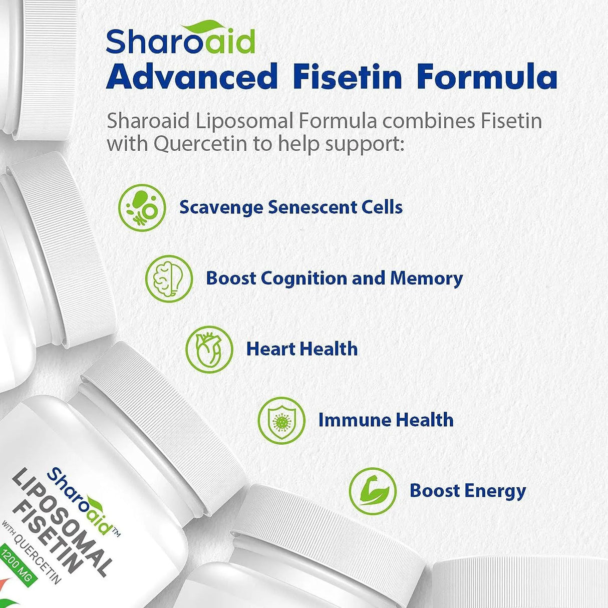 SHAROAID - Sharoaid Liposomal Fisetin with Quercetin 1200Mg. 60 Capsulas - The Red Vitamin MX - Suplementos Alimenticios - {{ shop.shopifyCountryName }}