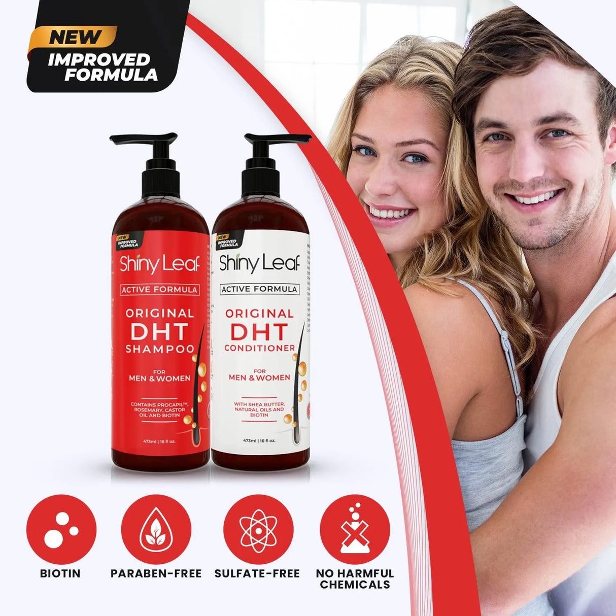 SHINY LEAF - Shiny Leaf DHT Blocker Conditioner for Hair Loss with Rosemary Leaf Oil 473Ml. - The Red Vitamin MX - Acondicionador Para Cabello - {{ shop.shopifyCountryName }}