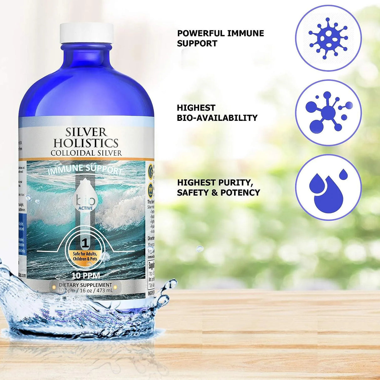 SILVER HOLISTICS - Silver Holistics Colloidal Silver Liquid Solution 16 Fl. Oz. - The Red Vitamin MX - Suplementos Alimenticios - {{ shop.shopifyCountryName }}