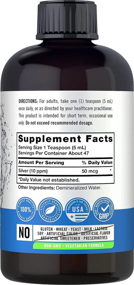 SILVER SOLUTIONS - Silver Solutions Colloidal Silver 10 PPM 236Ml. - The Red Vitamin MX - Suplementos Alimenticios - {{ shop.shopifyCountryName }}