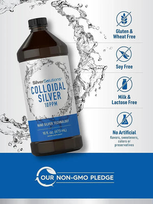 SILVER SOLUTIONS - Silver Solutions Colloidal Silver 10 PPM 473Ml. - The Red Vitamin MX - Suplementos Alimenticios - {{ shop.shopifyCountryName }}