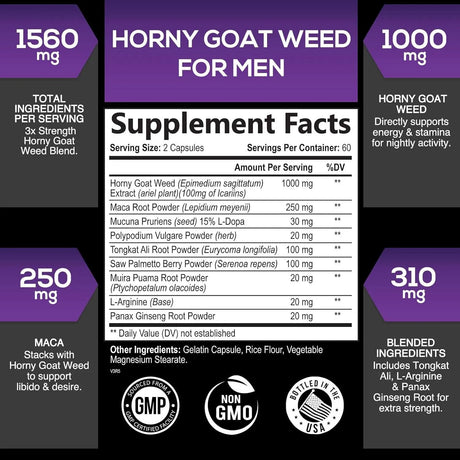 SILVERONYX - SILVERONYX Extra Strength Horny Goat Weed Extract 1560Mg. 120 Capsulas - The Red Vitamin MX - Suplementos Alimenticios - {{ shop.shopifyCountryName }}