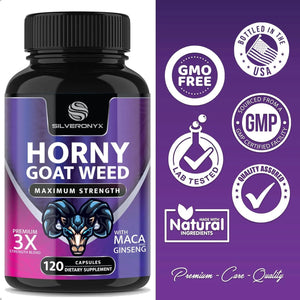 SILVERONYX - SILVERONYX Extra Strength Horny Goat Weed Extract 1560Mg. 120 Capsulas - The Red Vitamin MX - Suplementos Alimenticios - {{ shop.shopifyCountryName }}